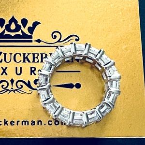 New! Designer Eternity Ring Triple Rhodium Plated 925SS. **Size 8**